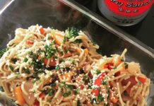 Fast And Easy Garlic Sesame Noodles Recipe