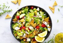 The Lebanese Chicken Fattoush Salad Is A Yummy Green Bowl The Lebanese Chicken Fattoush Salad Is A Yummy Green Bowl