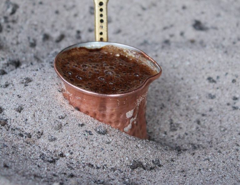Making Turkish Coffee In Sand Falafelandcaviar Com