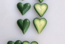 Check Out This Love(ly) Technique for Cutting Cucumbers heart shaped cucumber