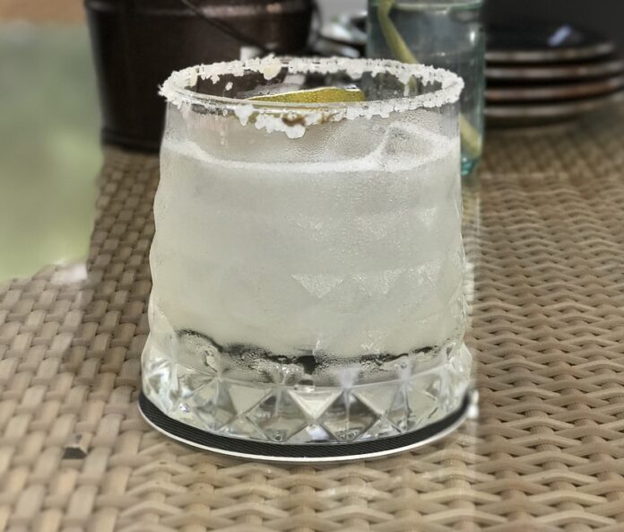 Margarita in a rocks glass