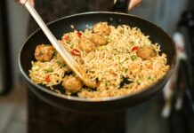 This Rice Dish is a Cross Between Paella and Stir Fry Chicken and rice stir fry