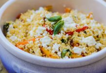 Try This Refreshing Roasted Vegetables, Feta, and Couscous Dish Feta and Vegetables